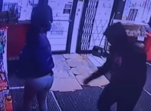 woman disarmed in gas station